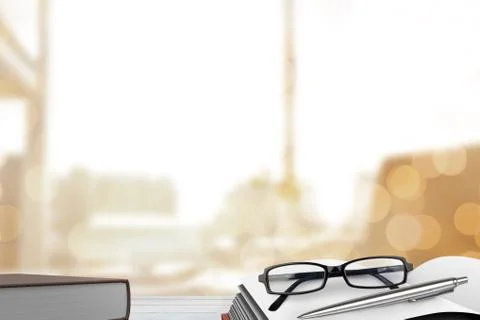 Composite image of desk Stockillustratie