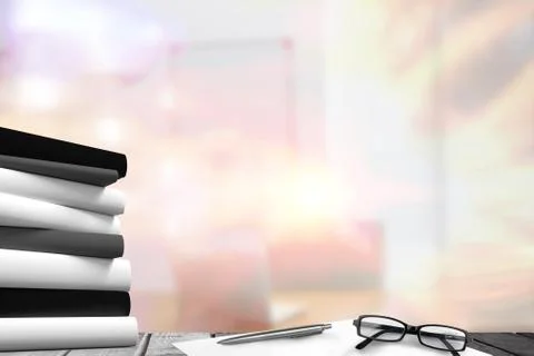 Composite image of desk Illustration