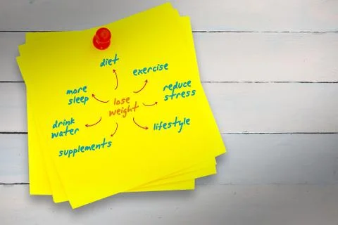 Composite image of diet plan Illustrazione stock