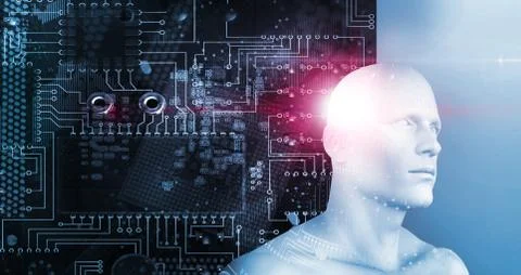 Composite image of digital composite of human figure イラスト素材