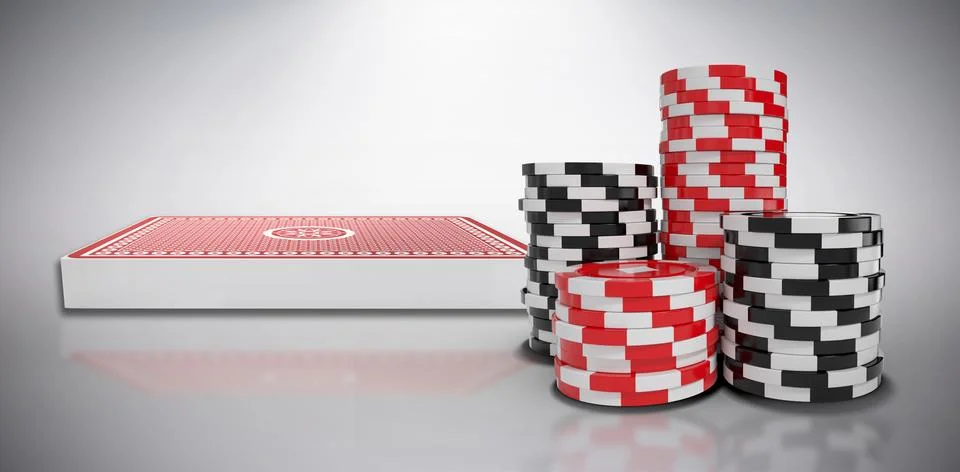 Composite image of digital composite image of gambling chips Stockillustratie