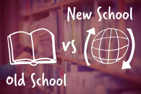 Composite image of digital composite image of book and web browser 스톡 일러스트