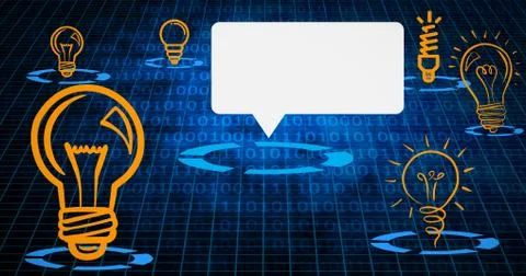 Composite image of digital diagram of idea 스톡 일러스트