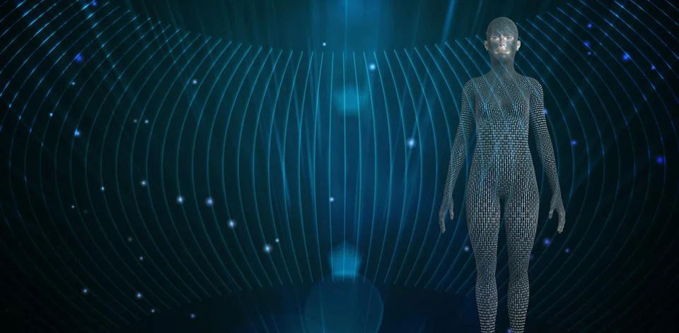 Composite image of digital image of 3d woman イラスト素材