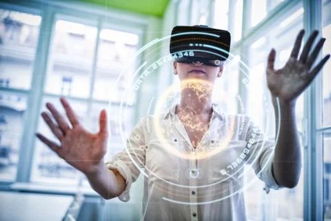 Composite image of digital image of globe with big data text Stock Photos