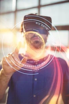 Composite image of digital image of globe with big data text Stock Photos