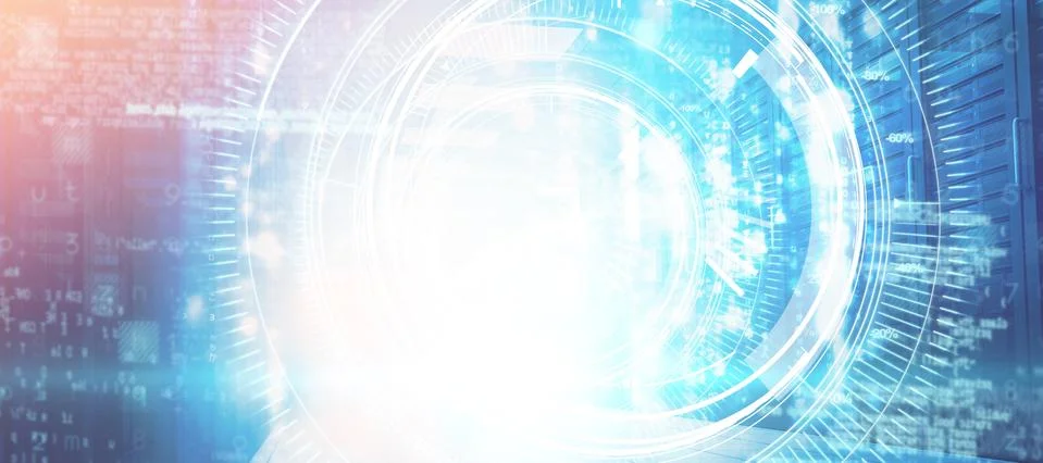 Composite image of digital image of lens interface 库存插图