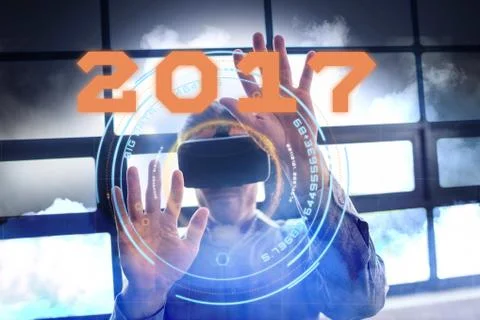 Composite image of digital image of new year 2017 스톡 사진