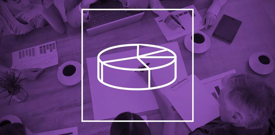 Composite image of digital image of pie chart Stockillustratie