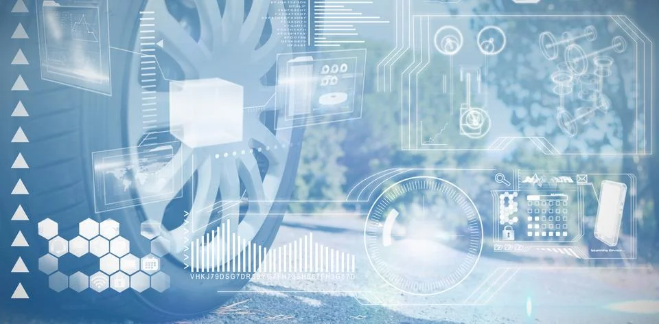 Composite image of digital interface Free Stock Illustration