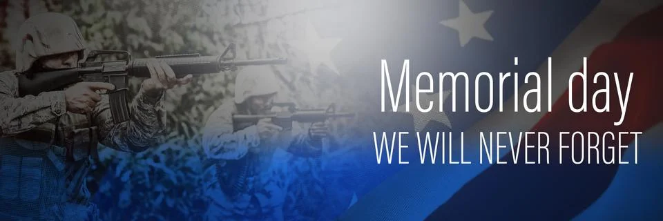 Composite image of digital title for memorial day Foto stock
