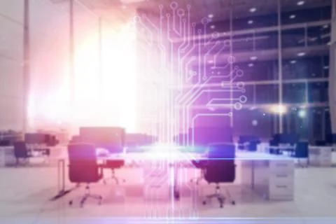 Composite image of digitally composite image of technological interface 3d Illustrazione stock