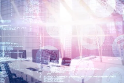 Composite image of digitally composite image of technological interface 3d Stock Illustration