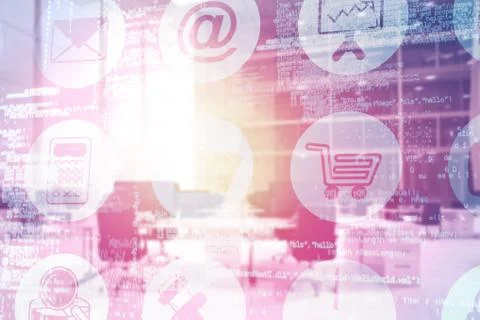 Composite image of digitally composite image of technological interface 3d Stock Illustration