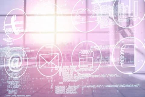 Composite image of digitally composite image of technological interface 3d Stock Illustration