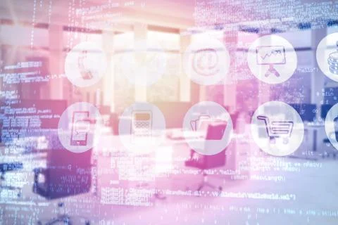 Composite image of digitally composite image of technological interface 3d Stock Illustration