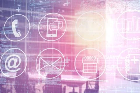 Composite image of digitally composite image of technological interface 3d Illustrazione stock