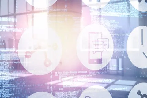 Composite image of digitally composite image of technological interface 3d Illustrazione stock