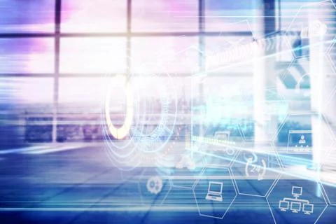 Composite image of digitally composite image of technological interface 3d Stock Illustration