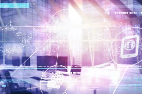 Composite image of digitally composite image of technological interface 3d Stock Illustration