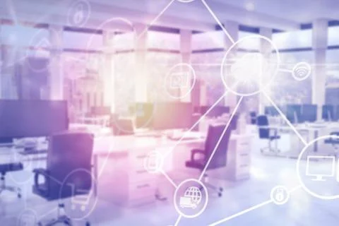 Composite image of digitally composite image of technological interface 3d Illustrazione stock