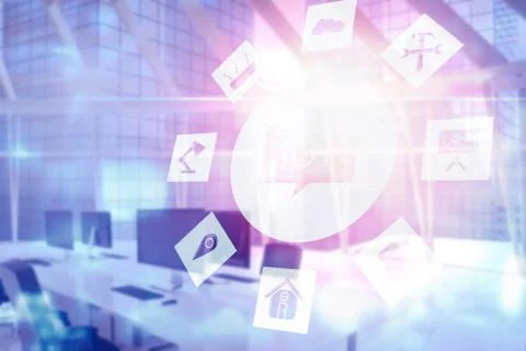 Composite image of digitally composite image of technological interface 3d Illustrazione stock