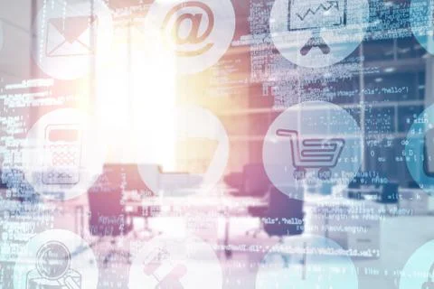 Composite image of digitally composite image of technological interface 3d Stock Illustration