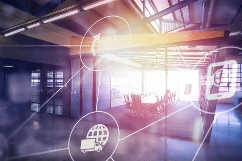 Composite image of digitally composite image of technological interface 3d Illustrazione stock