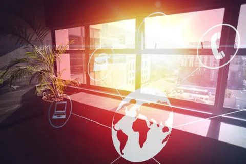 Composite image of digitally composite image of technological interface 3d Stock Illustration