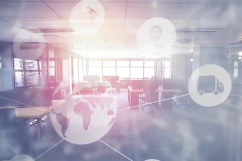 Composite image of digitally composite image of technological interface 3d Illustrazione stock