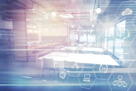 Composite image of digitally composite image of technological interface 3d Illustrazione stock