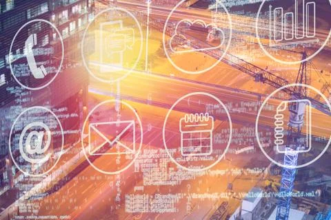 Composite image of digitally composite image of technological interface 3d Stock Illustration