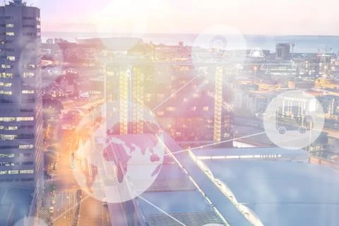 Composite image of digitally composite image of technological interface 3d Stock Illustration