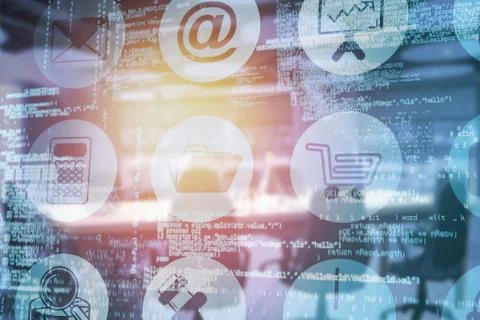 Composite image of digitally composite image of technological interface 3d Stock Illustration