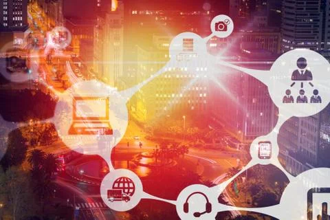 Composite image of digitally composite image of technological interface 3d Stock Illustration