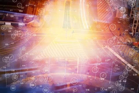 Composite image of digitally composite image of technological interface 3d Stock Illustration