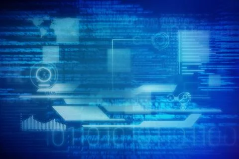 Composite image of digitally composite image of technological interface 스톡 일러스트