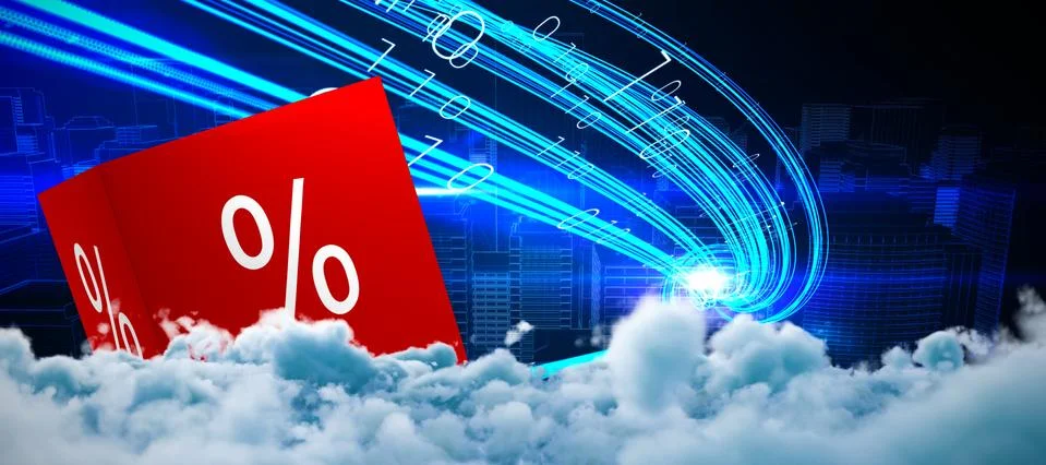 Composite image of digitally composite image of storm clouds Stockfoto's