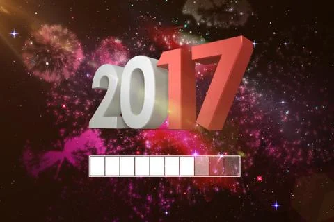 Composite image of digitally generated 3D gray and red numbers Stock Photos