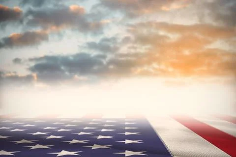 Composite image of digitally generated american national flag Stock Illustration