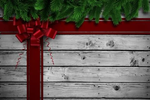 Composite image of digitally generated fir tree branches Stock Illustration