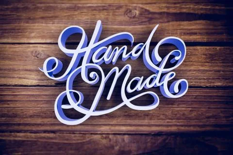 Composite image of digitally generated image of hand made text Stock Illustration