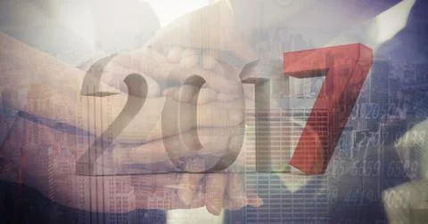 Composite image of digitally generated image of numbers Stock Illustration
