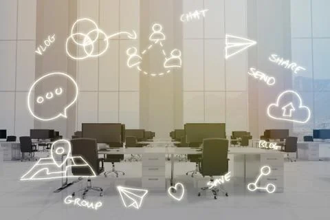 Composite image of digitally generated image of computer symbols Illustrazione stock