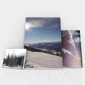 Composite image of digitally generated image of whiteboards against white wall Stock Illustration