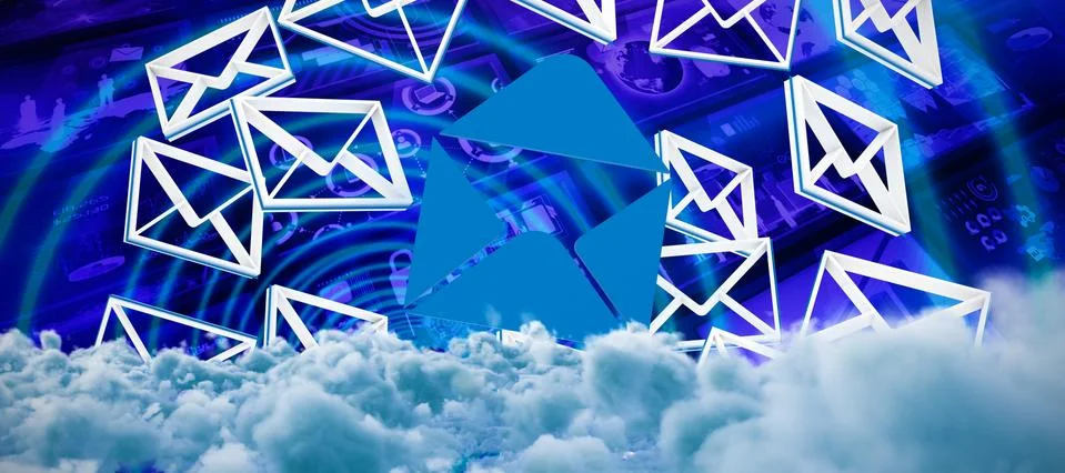 Composite image of digitally generated image of dark storm clouds Stock Illustration