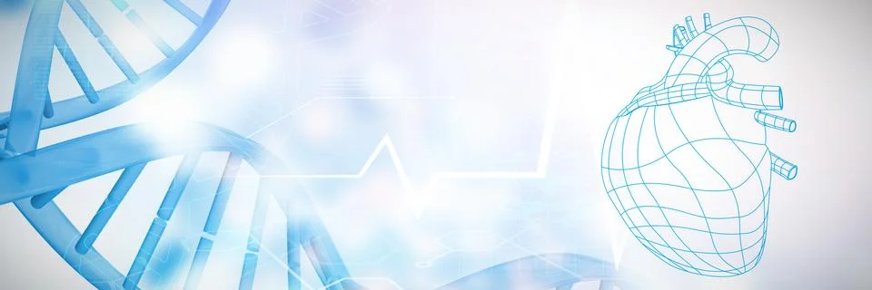 Composite image of digitally generated image of a heart Stock Illustration