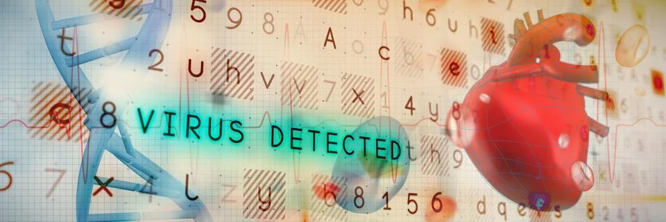 Composite image of digitally generated image of a heart Stock Illustration