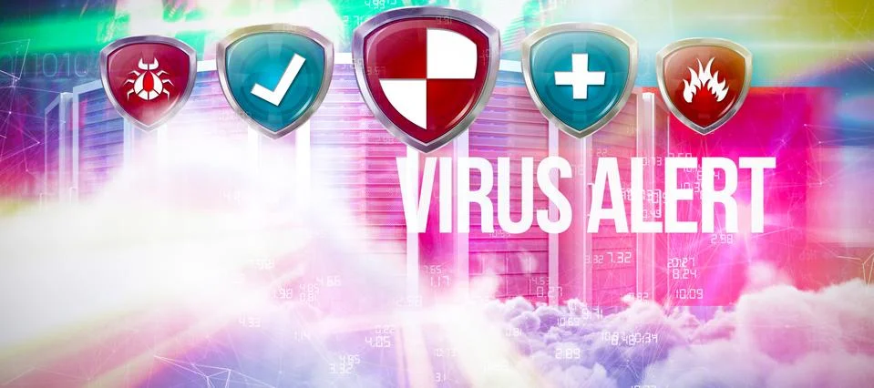 Composite image of digitally generated image of storm clouds Stock Illustration