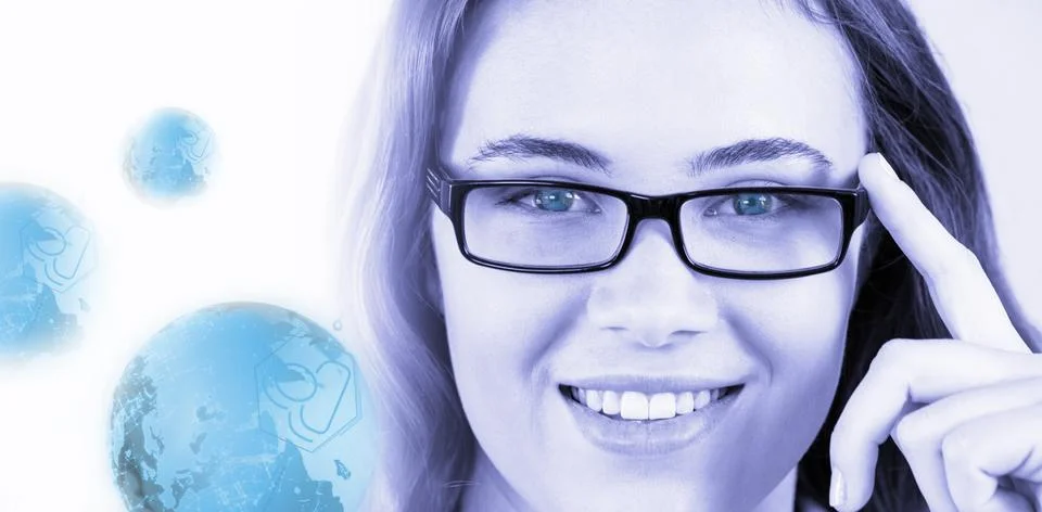 Composite image of digitally generated image of earth with social connectivity Stock Photos